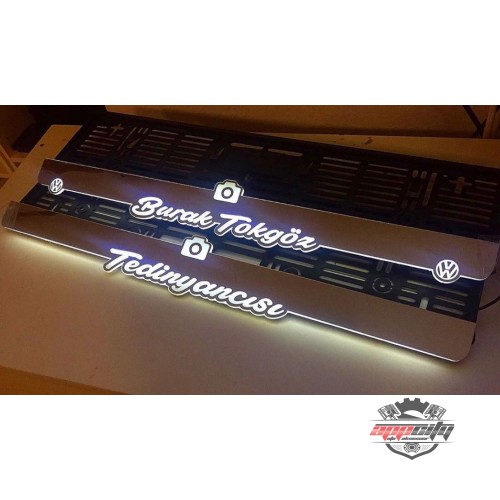 3D Çıkıntılı Lüks Işıklı Pleksi Plakalık